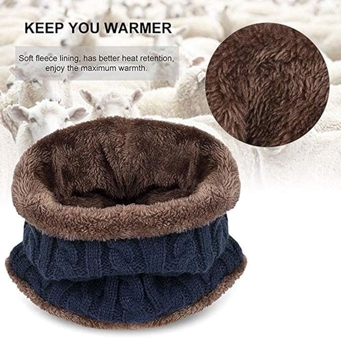 Men's Woolen Beanie Cap & Muffler