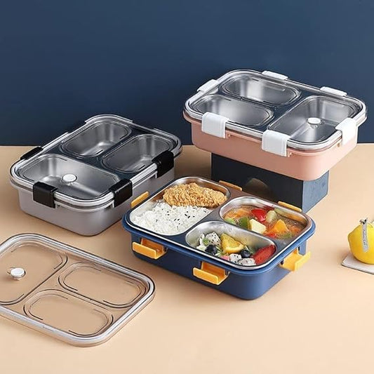 Stainless Steel Lunch Box with Fork, & Spoon